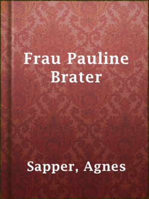 Frau Pauline Brater - ebook
